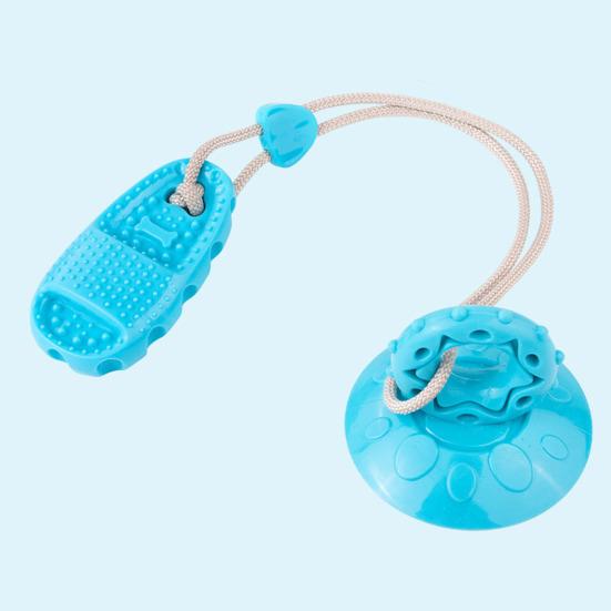 Suction Cup Dog Toy Rubber Slipper Dog Chew Toy Interactive Rope Tug of War Dog Toy for Indoor Dogs Puppy Teething Solo Entertainment
