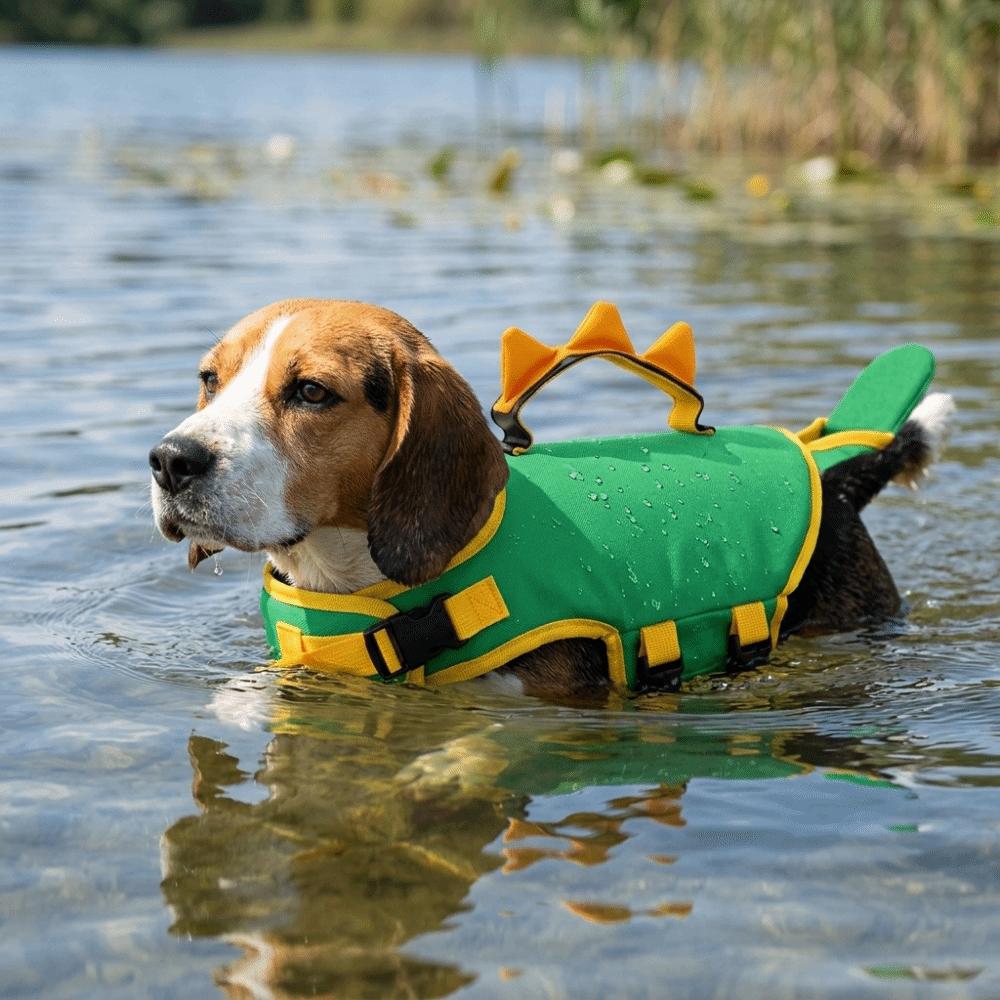 Thickened Dog Swimming Vest Animal Shaped Dog Swim Suit Pet Water Life Vest Beach Activity