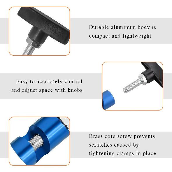 2PCS Lift Support Clamp, Car Hood Strut Fixing Clamp Hood Lift Rod Prop Tool Up to 3/8" Dia, Anti-Pinch Automotive Shock Prop Strut Stopper Retainer