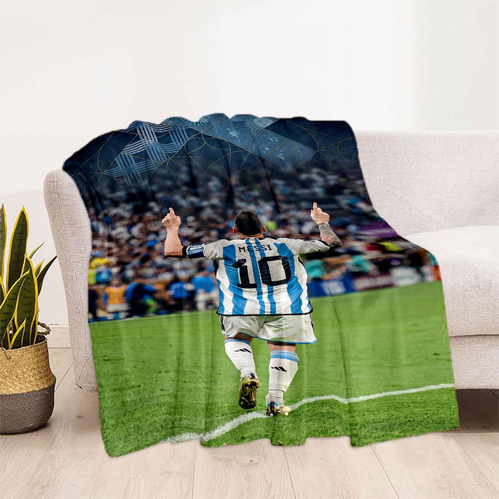 Messi 586 Decke Bequem Perfekt für Couch Sofa Picknicks Vier Jahreszeiten Universell Stilvolle Dekoration Geschenke Für Familie Oder Freunde