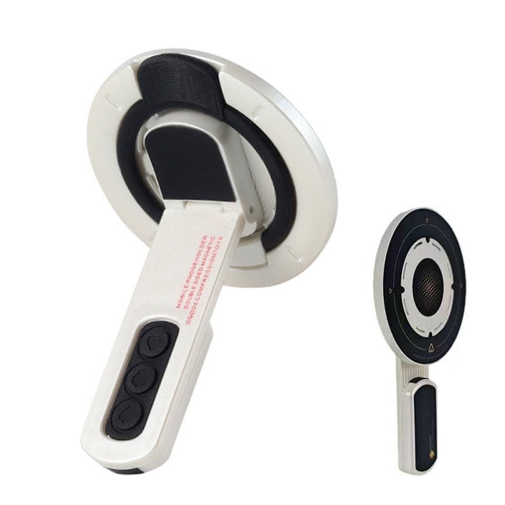 Double-Sided Magnetic Finger Ring Holder Rotate Phone Stand MultiFunction Finger Ring Bracket Portable Lazy Man Stand For iPhone