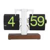 Flip Desk Clock, Digital Flip Clock for Living Room, Single-Sided, Large, Easy-to-Read Numbers, Automatic Flip, 12-Hour Display, Wooden Base, Smooth S