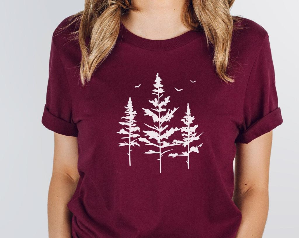 Pine Tree Shirt | Evergreen Tree Shirt | Camping Tshirt | Nature Lover Gift | Forest Shirt | Adventure Outdoors Tee | Gift For Her Women Men