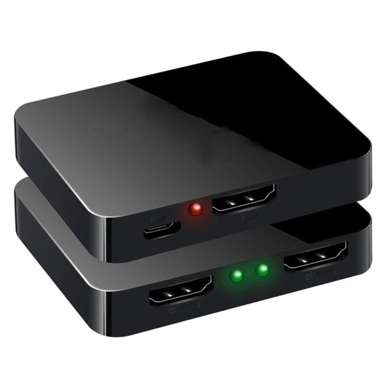 HDTV Splitter 4K 1 to 2 Output for Two Monitors Supports 4K Resolution and Sound Synchronization