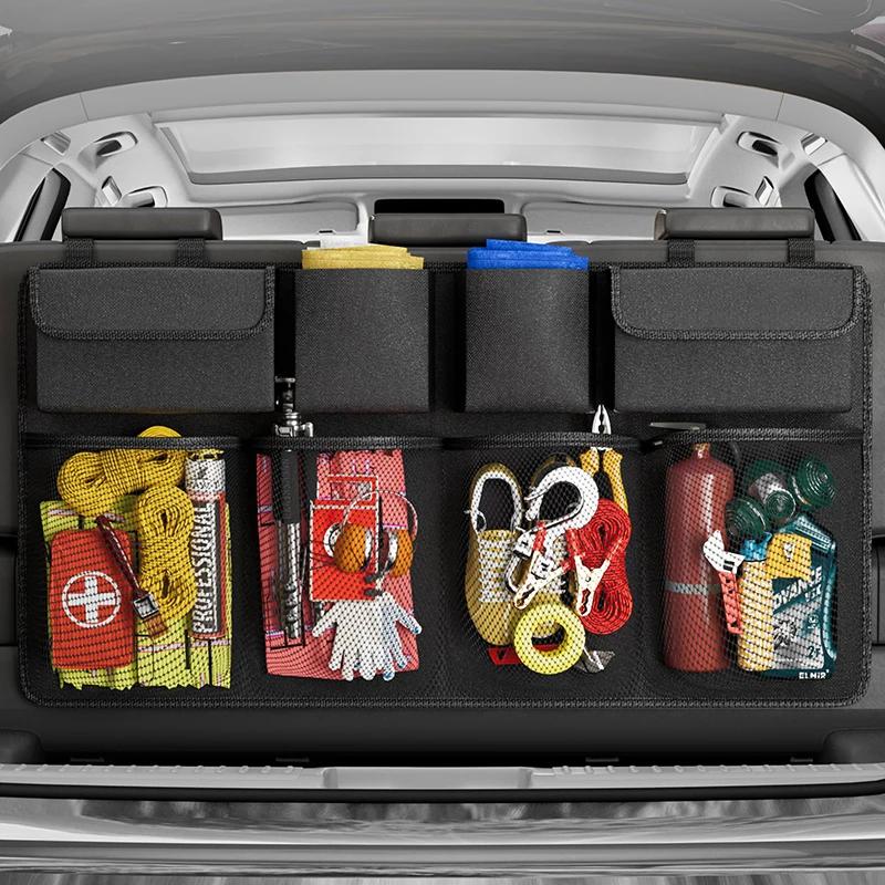 1PC Car Trunk Hanging Storage Bag Back Seat Universal Large Capacity Oxford Waterproof Multi-pocket Car Trunk Storage Bag Organizer