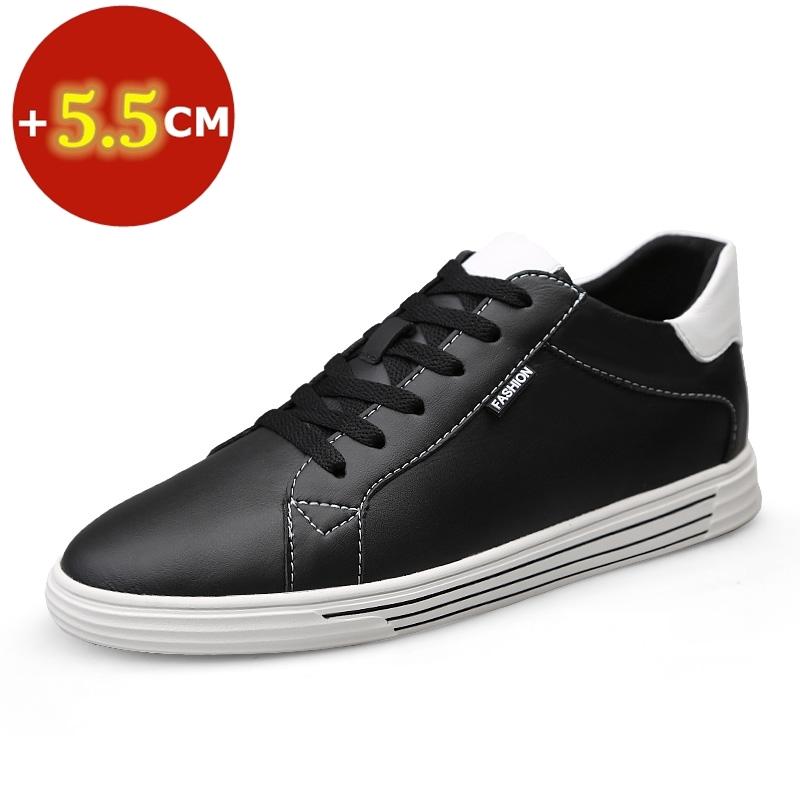 Men Height Increasing Shoes Soft Elevator Shoes Cow Leather Casual Sneakers For Male Lift Increased Insole Taller Shoes