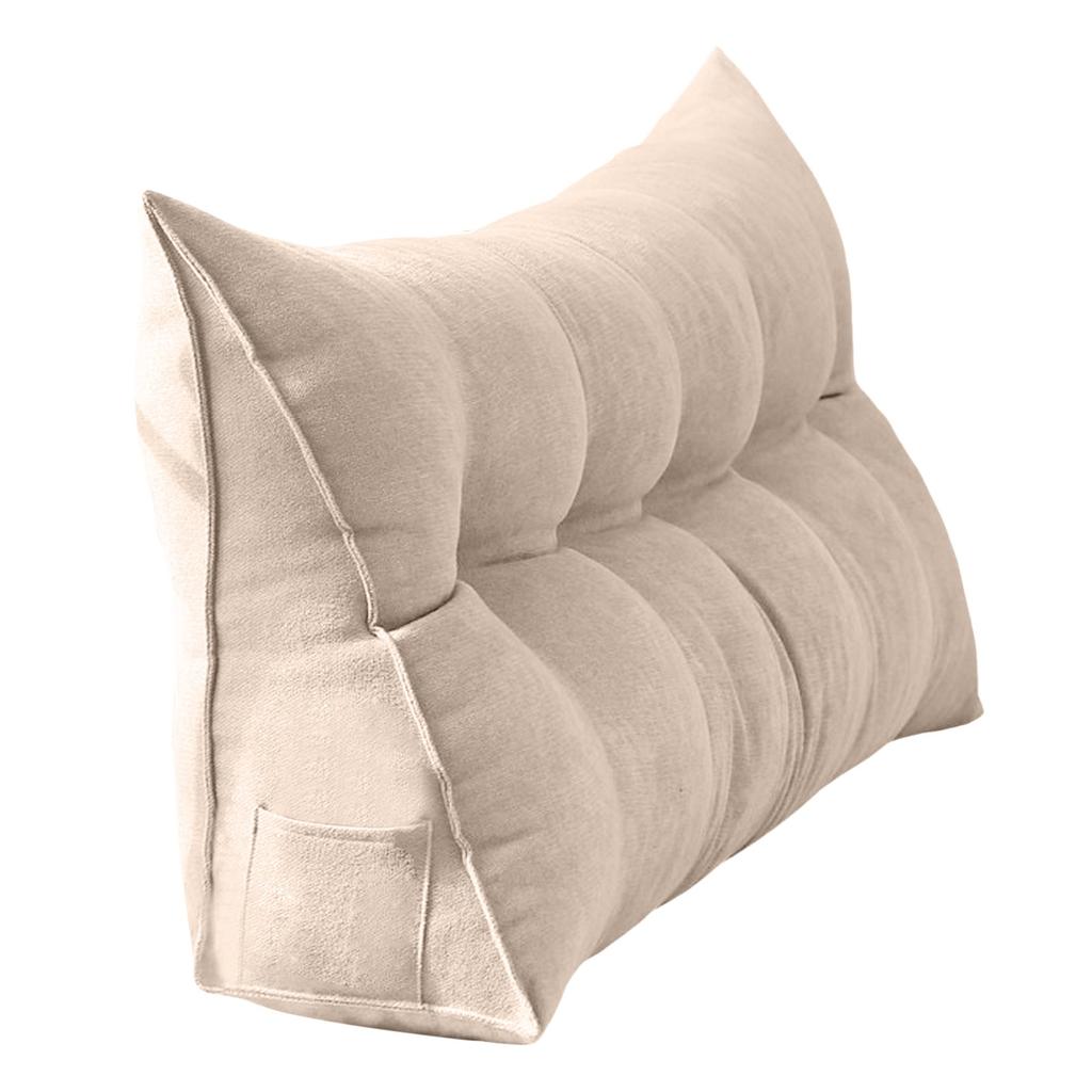 Large Soft Comfortable Backrest Headboard Cushion Pillow For Reading Rest In Twin Bed