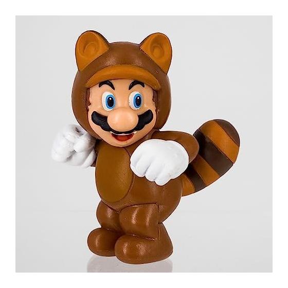 San-Ei Trading Super Mario Tanooki Mario Figure Collection FCM-016, Approx. 6cm Tall, Articulated