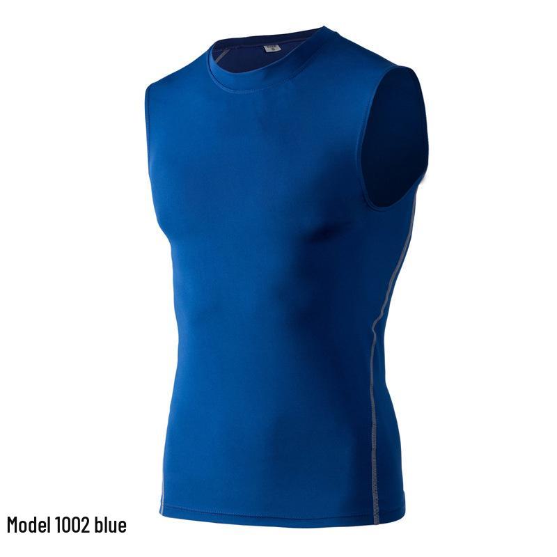 Herrars Snabbtorkande Slim Fit Ärmlös Gymlinne