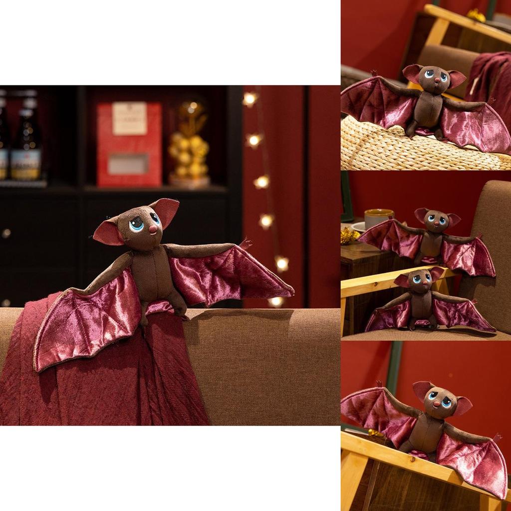 Purple Bat Plush Toy Halloween Gift Soft Animal Doll For Kids