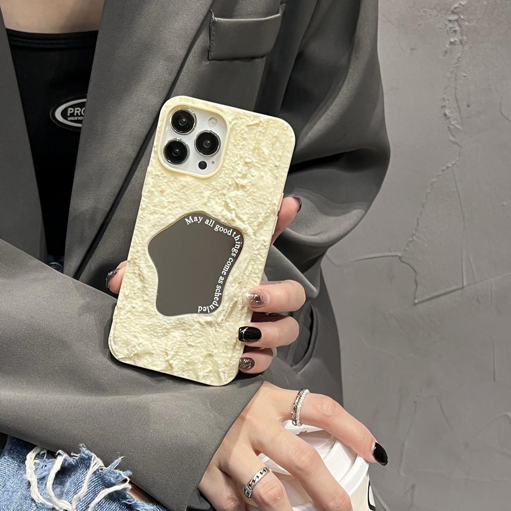Niche Wind Pleated Mirror Case Is Suitable for Apple 17 Mobile Phone Case iPhone16Pro Max New 14/15 Matte.
