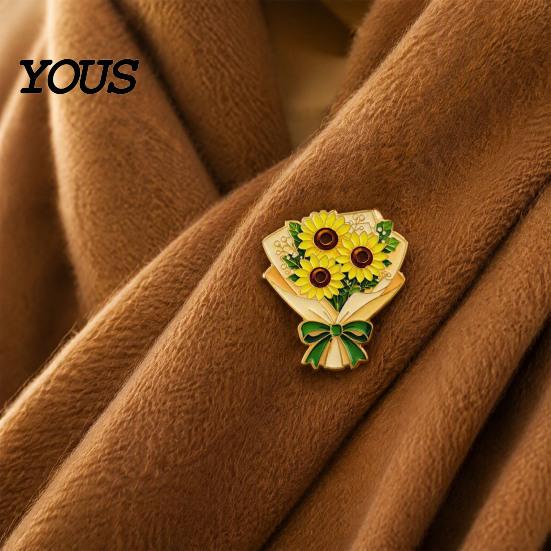 Sophisticated Coat Accessory Bouquet Brooch Pin for Women, Enamel Romantic Flower Jewelry, Durable Women Zinc Alloy Floral Lapel Coats Dresses