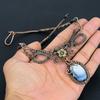 Dendrite Opal Necklace Handmade Jewelry, 999 Copper Wire Wrapped Necklace Designer Gemstone Jewelry Adjustable Chain Necklace Gift For Mom