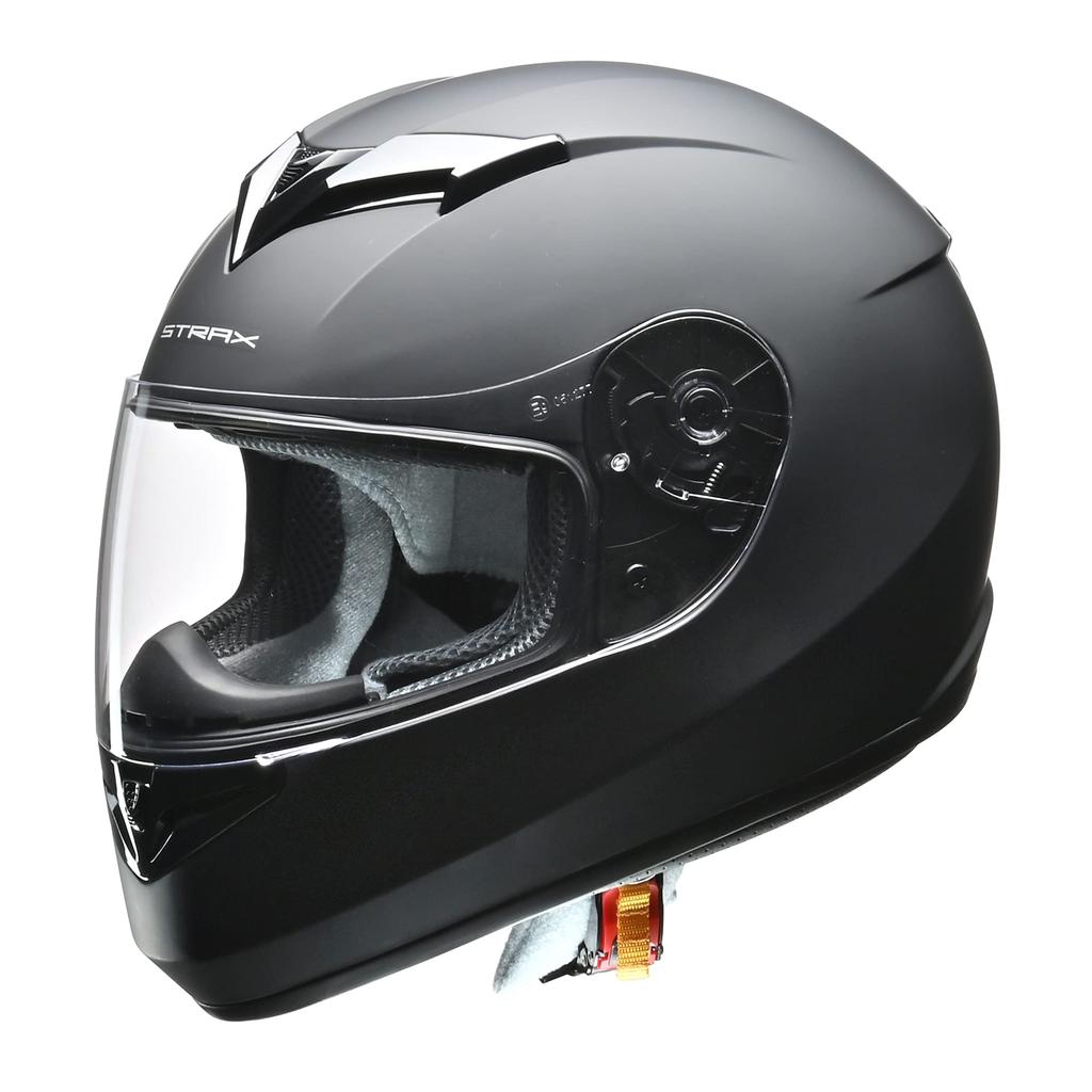 LEAD Full Face Motorcycle Helmet STRAX Matte Black M Size SF-12 (57-58cm)