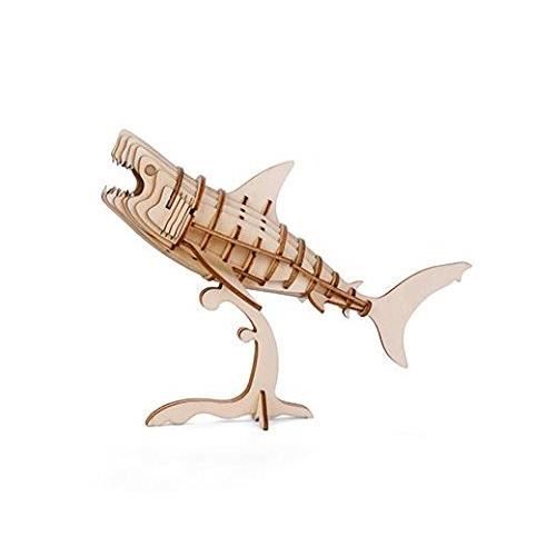 Kikkerland Gg111 3D Wooden Shark Puzzle GG111