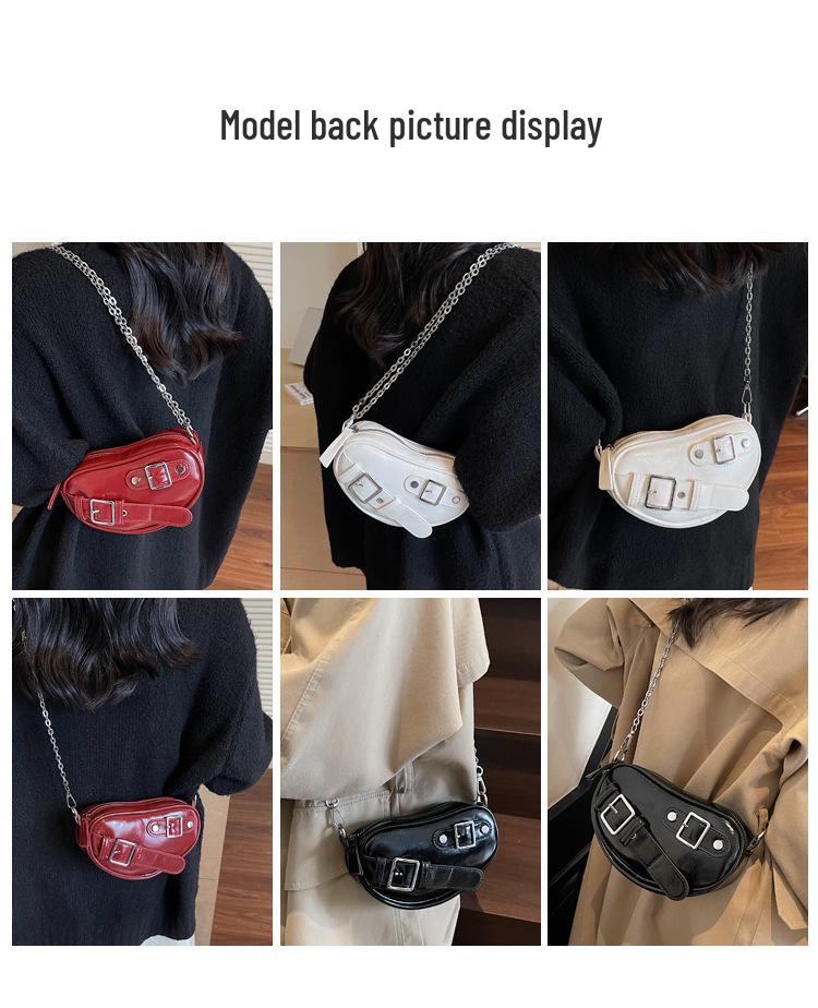 2025 Französische Nischen-Motorrad-Stil Herz Umhängetasche - Vielseitige Herbst-Schultertasche für Frauen