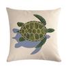 Ocean Breeze Turtle Pattern Double-sided Printed Pillow Cover Short Plush Suitable Living Rooms Bedrooms Throw Cushion Cover