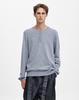 ZIOSONGZIO Timeless Wholegarment Henley Neck Knit Gray Zi6Kt692Gy