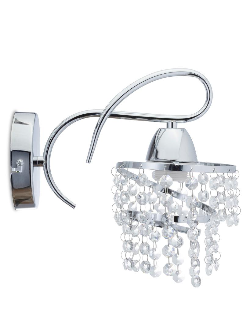 Kinkiet Kryształowy Crystal Srebrny