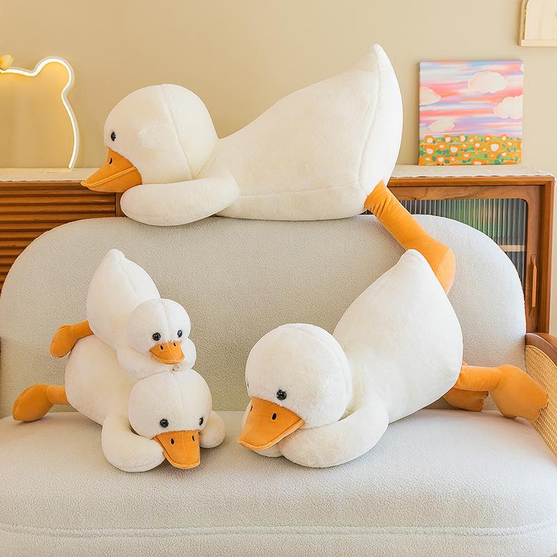 Papa Duck Plush Toy Big White Goose Pillow Doll Girl Birthday Gift Rag Doll