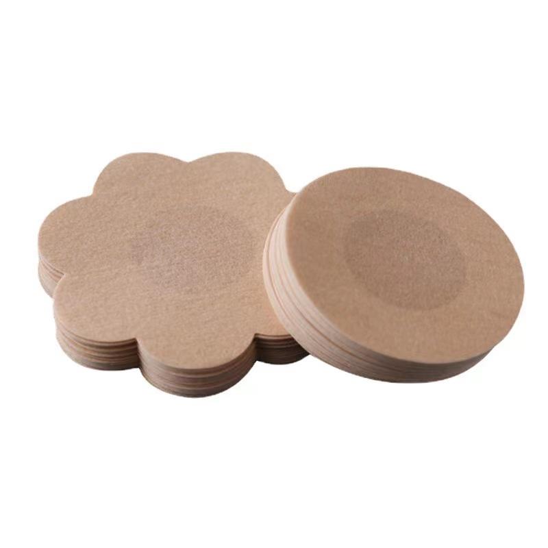 100PC Cloth Nipple Cover Teat Hide Women Disposable Nipple Pasties Piece Breast Petals Invisible Bra Padding Chest Sticker Patch