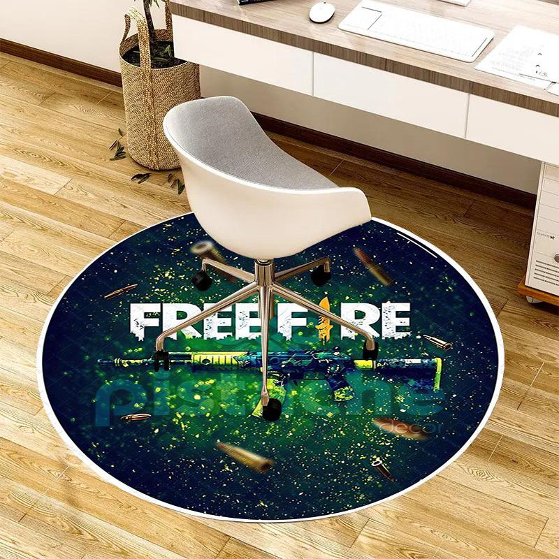 1pc Free Fire Weapon Roundel Round Carpet, Made of Polyester,Perfect for Decorating Office Chairs, Living Rooms,Vibrant Decorative Rug