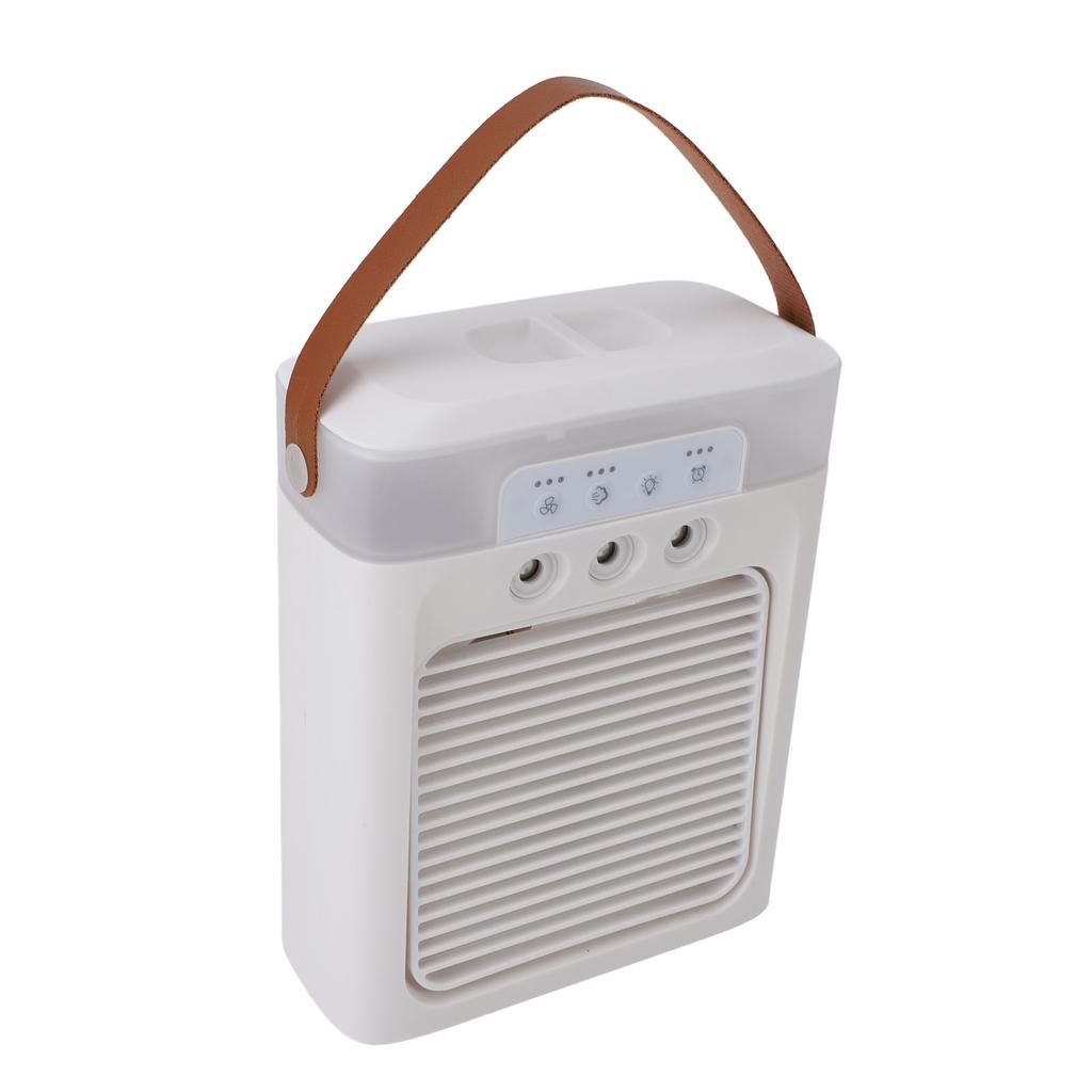 Tragbarer Vernebelungsventilator 400ml Wassertank USB Schreibtisch ätherisches Öl Aromatherapie Luftkühlventilator für Büro Schlafzimmer Weiß
