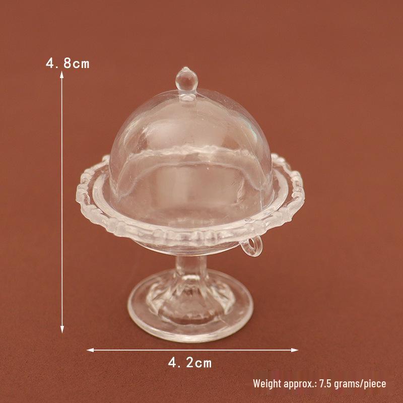 Dollhouse Miniature DIY Food Cover: Handmade Transparent Dustproof Ornament