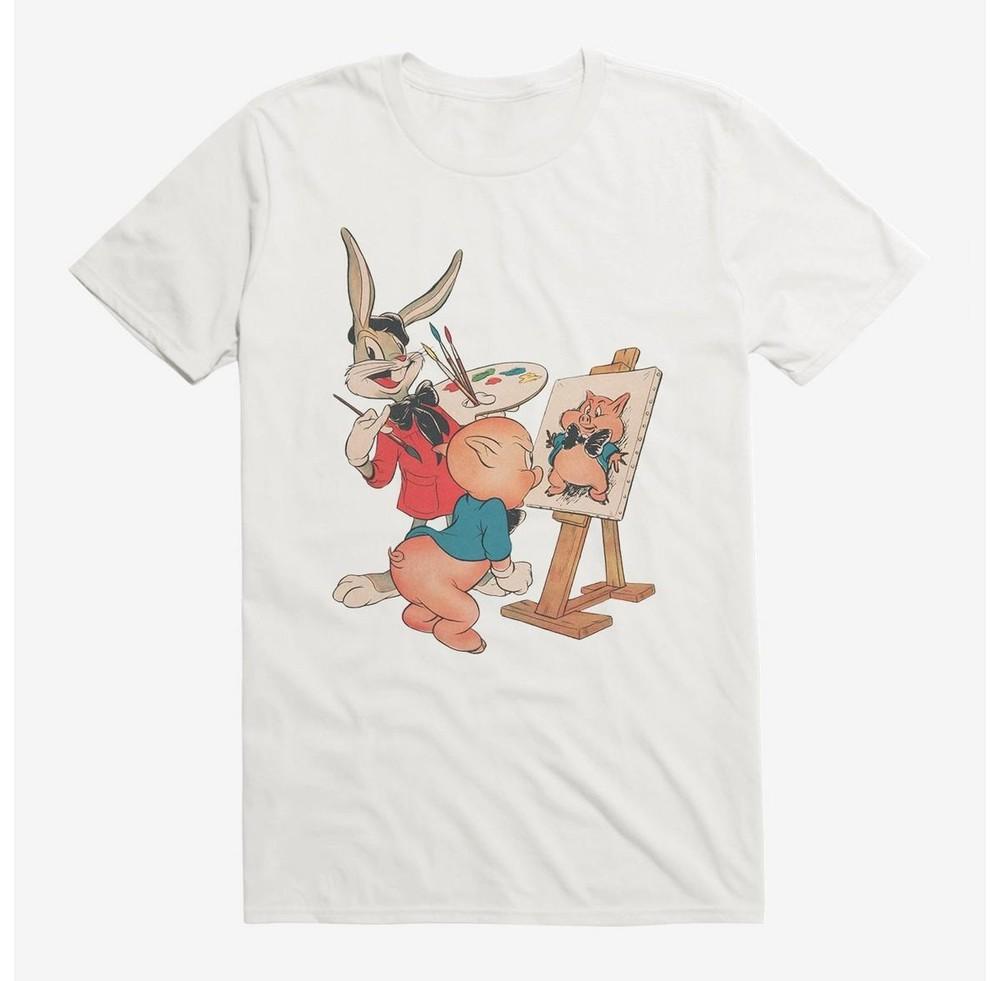 

Looney Tunes Bugs Bunny And Porky Pig T-Shirt Unisex Size S-5XL Unisex T-Shirt M