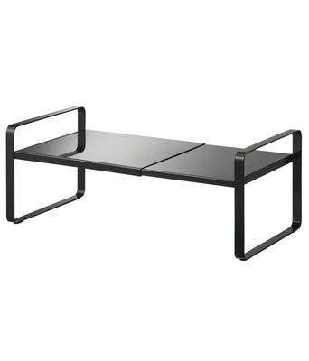 Yamazaki 5400 Telescopic Storage Rack, 2 Tiers, Black, Approx. W27-45XD20XH15.2cm, Tower, Space Saving