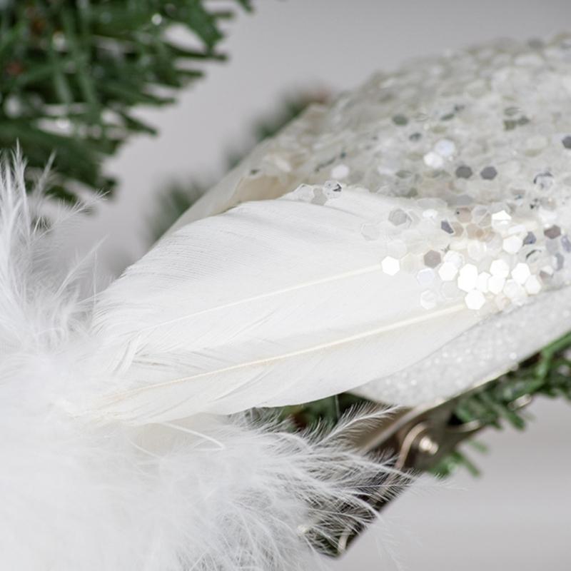 Christmas Tree Toppers Simulated Three-dimensional Peacocks with Long Tail Hanging Pendant Decoration New Year Ornaments