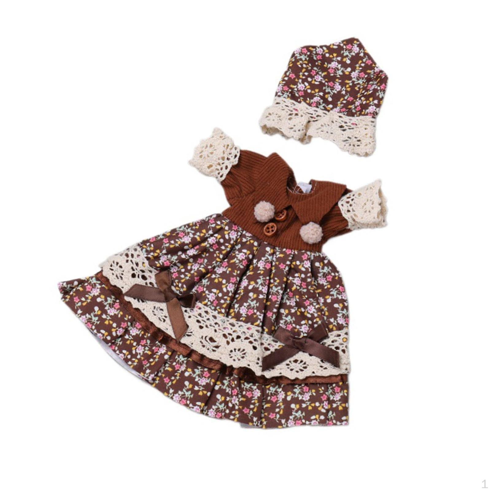 

2 предмета 1/6 BJD кукольный наряд для косплея и фото реквизит 11,81 дюйма коричневый