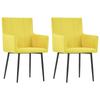 Day and Night - Day and Night Dining Chairs with Armrests 2 Units Yellow Fabric