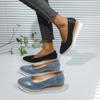 Stylish Women's Slip-on Platform Shoes With Breathable Snake Pattern Design For All Seasons