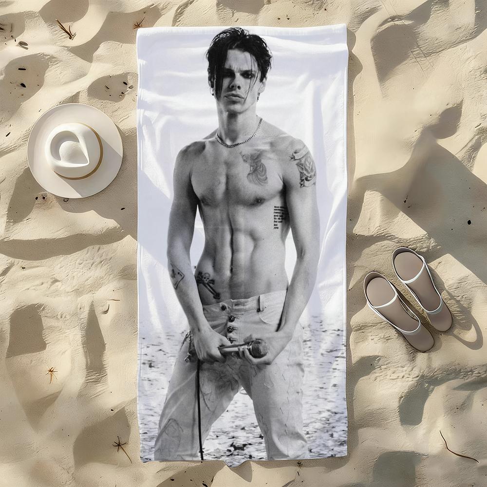 

Singer Y-Yungblud Idols Towel For Swim Yoga Gym Quick Drying Soft and skin-friendly Beach Towels All-Season W30*H60(CM)