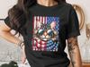 Patriotic Cat T-Shirt, Cool Maine Coon American Flag Tee, Sunglasses Cat Lover Gift, 4th of July Independence Day Shirt for Cat Parents