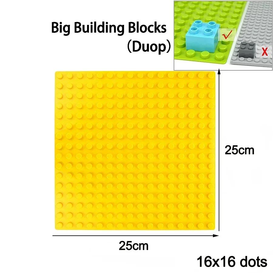 Duploes Velká velikost Základní deska Více velikostí 16x16 8x8 4x4 Cihly Montážní desky Velké částice Figurky Stavební bloky Dětské hračky