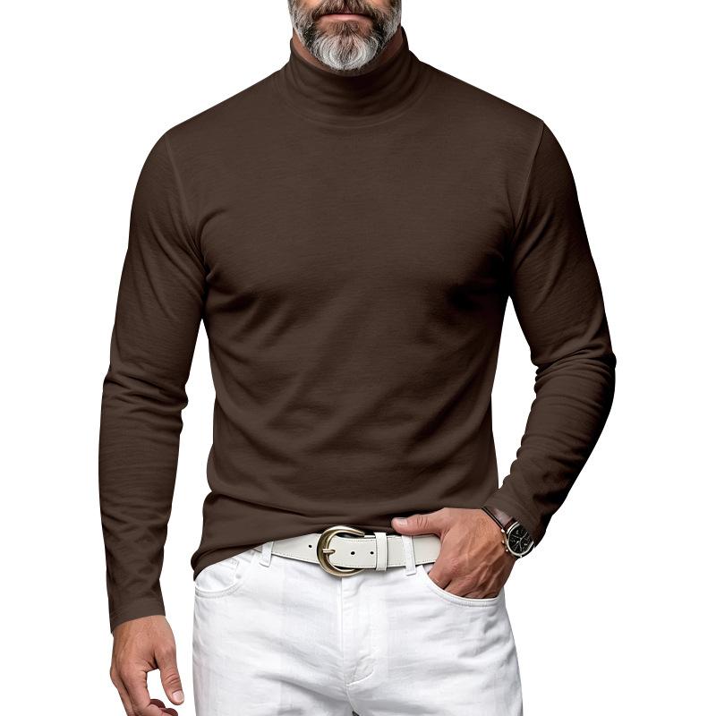 Men S Autumn Winter Slim Fit Half Mock Neck Long Sleeve T Shirt