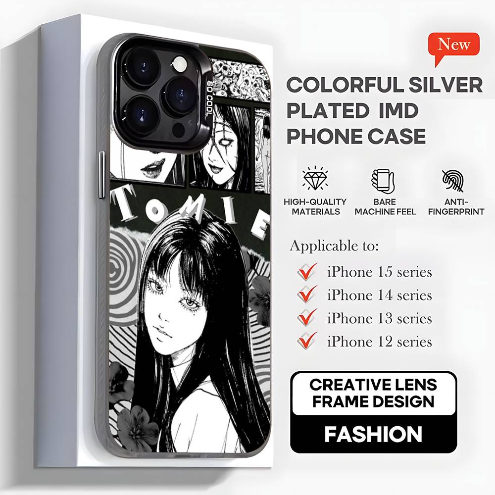 T-Tomie K-Kawakami Phone Case For iPhone17,16,15,14,13,12,11,Mini,Pro,MAX,plus,Black Matte Shockproof Cover iPhone17