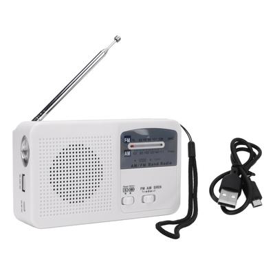 Solarbetriebenes Notfallradio mit Handkurbel, Multiband AM FM mit LED-Licht für Camping im Freien