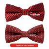 Korean Style Double Layer Polyester Bow Tie for Men & Women – Ideal for Weddings & Formal Events