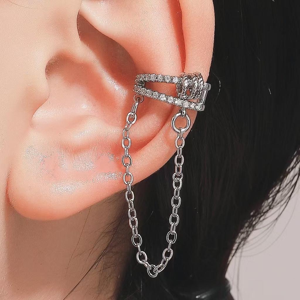 Micro-inlaid Zircon Multi-circle Smart Without Ear Piercings, Ear Bone Clip, Hipster Ear Clip Jewelry, 2026 Simple 2025 Earrings Jewelry