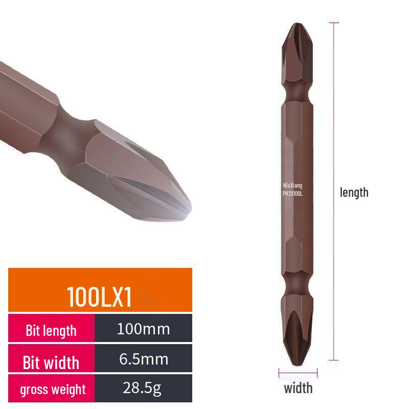 Magnetic Phillips Electric Screwdriver Bit Set with Extended Heads