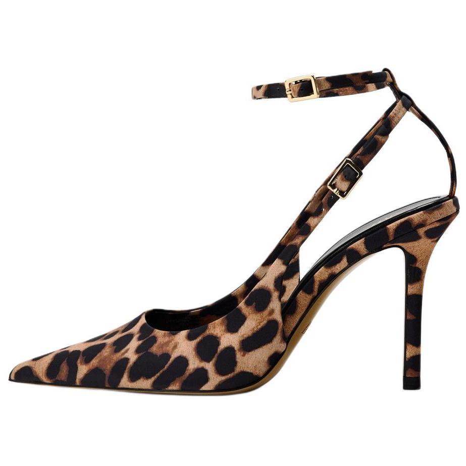 

Zara Полиэстер Принт Острый Носок Шпилька 9 См Женские Каблуки Леопард 12236410 38