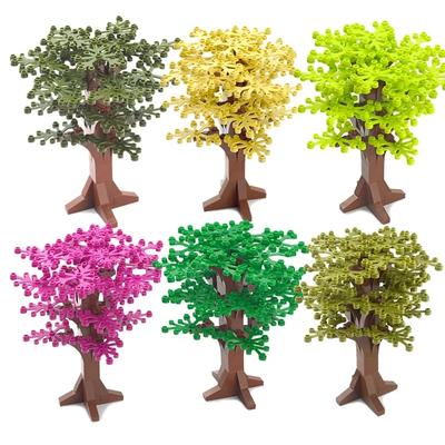 Non-Toxic Tree Flower Grass Plants Garden Green Bush Diy Building Blocks Compatible City Diy Moc Building Blocks Accessories Parts