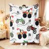 Cartoon Construction Vehicle Print Throw Blanket,Soft Bed,Car Seat Cover,Birthday Anniversary Home Casual Souvenir