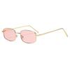 European and American metal small square sunglasses sunglasses men's and women's fashion trend flat sunglasses square metal