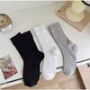 Female Spring and Summer Thin Style Pure Cotton Hemp Medium Tube Moon Cotton Socks