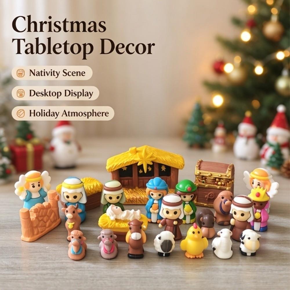 Resin Doll Christmas Advent Calendar Nativity Scene Advent Calendar Winter Party