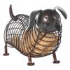 Tooarts Dachshund Wine Cork Container Iron Craft Animal Ornament Gift, Brown, 13.8 * 4.7 * 5.9inches